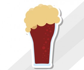 Vintage beer sticker vectors set 13