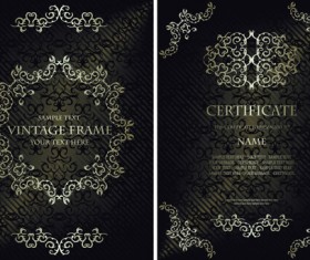 Vintage luxury certificates template set vector 12
