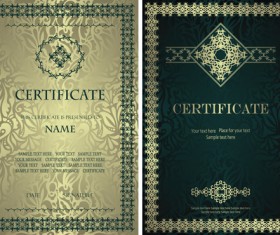 Vintage luxury certificates template set vector 15