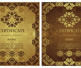 Vintage luxury certificates template set vector 16