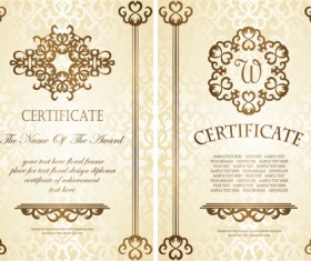 Vintage luxury certificates template set vector 18