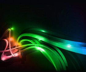 Wavy lines shininy backgrounds vector 01