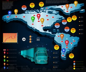 World Logistic infographic vector
