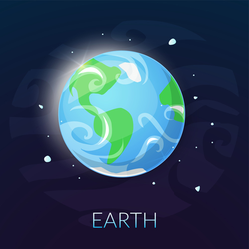 earth illustration vector file download