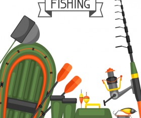 fishing supplies vector illustration vector 03