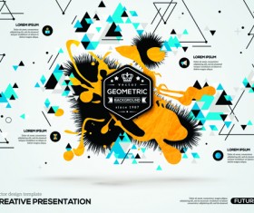 grunge background with business template vector