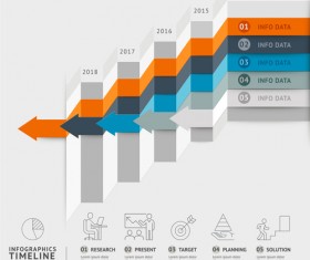 ladder with business template vector 01
