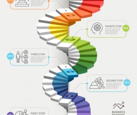 ladder with business template vector 04
