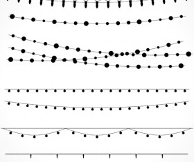 light bulb elements vector silhouettes