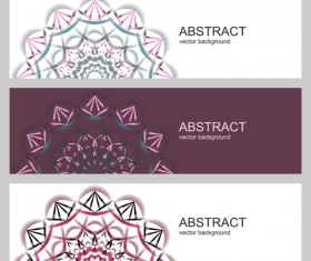 mandala pattern banners vector