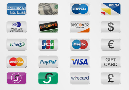 20 Kind Payment Option Icons