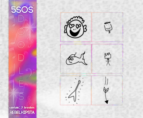 Download 5SOS Doodles PS Brushes free download