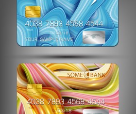 Abstract credit cards template vector 01