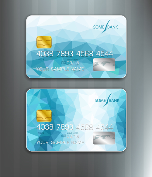 Abstract credit cards template vector 02