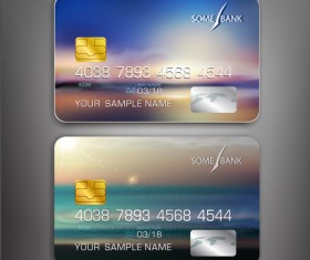 Abstract credit cards template vector 03