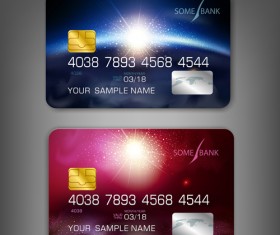 Abstract credit cards template vector 04