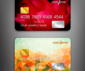 Abstract credit cards template vector 05