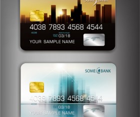 Abstract credit cards template vector 06