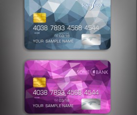 Abstract credit cards template vector 07