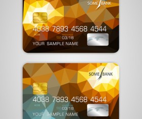 Abstract credit cards template vector 08