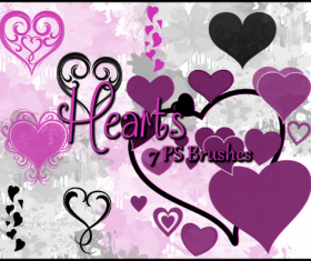 Abstract hearts PS brushes
