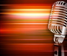Abstract music background with microphone vector