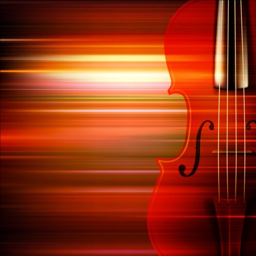 Abstract music background with violin vector