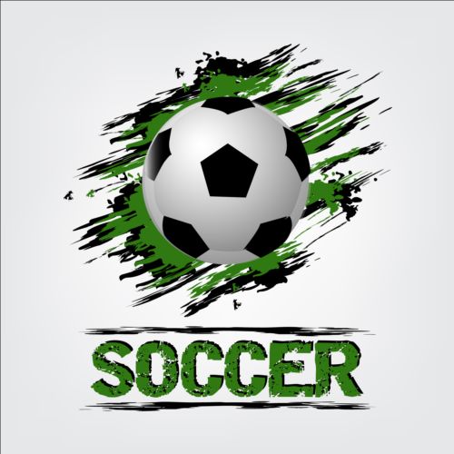 Abstract soccer background design vector 03
