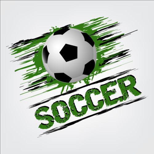Abstract soccer background design vector 04