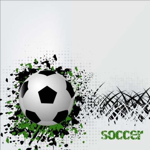 Abstract soccer background design vector 06