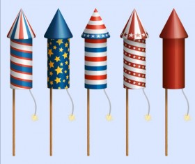 Arrow fire-crackers vector illustration 02