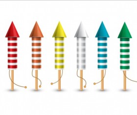 Arrow fire-crackers vector illustration 03