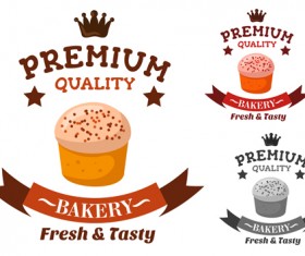 Bakery and pastry shop labels vector 03