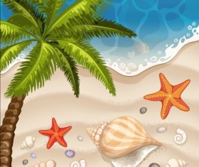 Beach with sea and summer holiday background 04