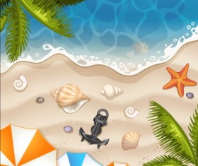 Beach with sea and summer holiday background 05