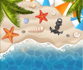 Beach with sea and summer holiday background 10