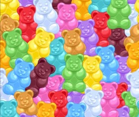 Bear sweet seamless pattern vector