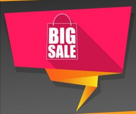 Big sale origami labels vectors 03