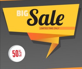 Big sale origami labels vectors 05