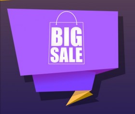 Big sale origami labels vectors 06