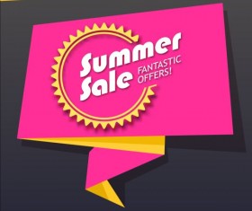 Big sale origami labels vectors 07