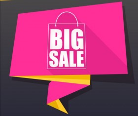 Big sale origami labels vectors 09