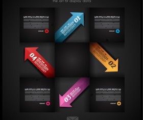 Black Infographics creative vector set 02