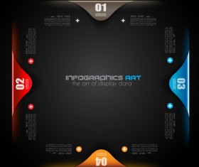 Black Infographics creative vector set 05