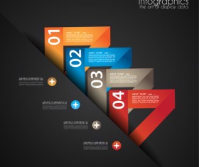Black Infographics creative vector set 06
