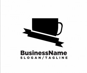 Black coffee logos design vector 02