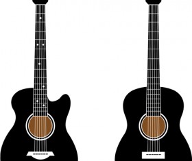 Black guitar vector