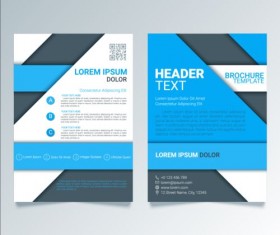 Blue styles flyer and brochure cover vector 01