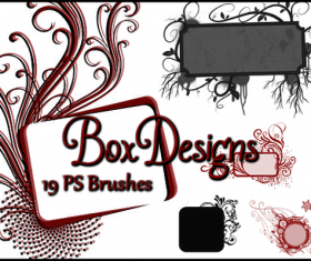 Box frame with floral brushes