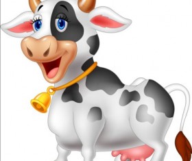Cartoon cow cute vector